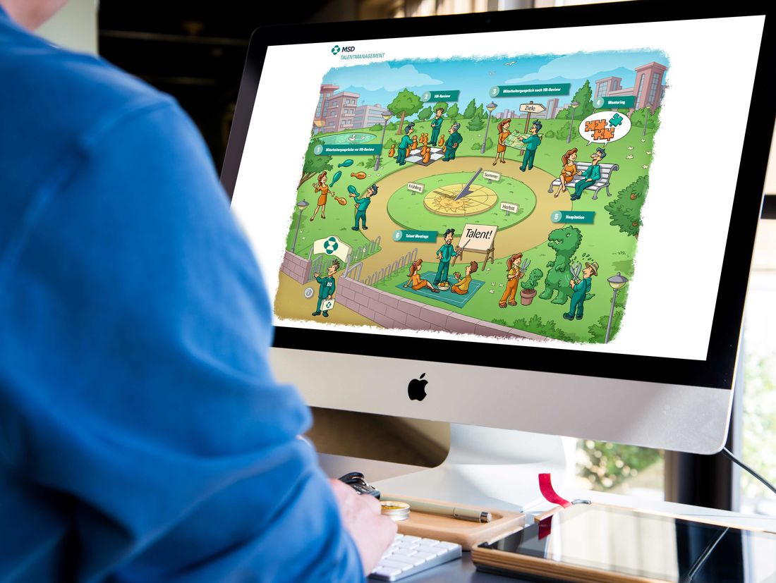 MSD Talentguide auf iMac