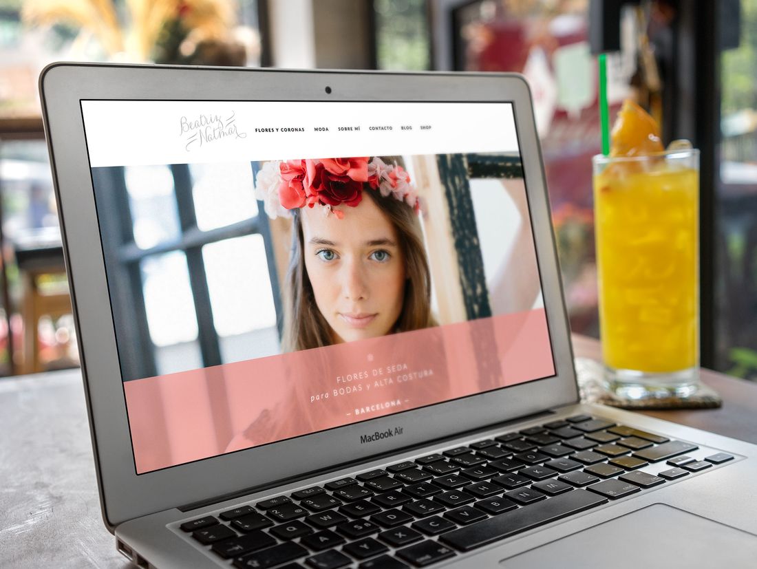Beatriz Natmar Webseite Ansicht Bildschirm